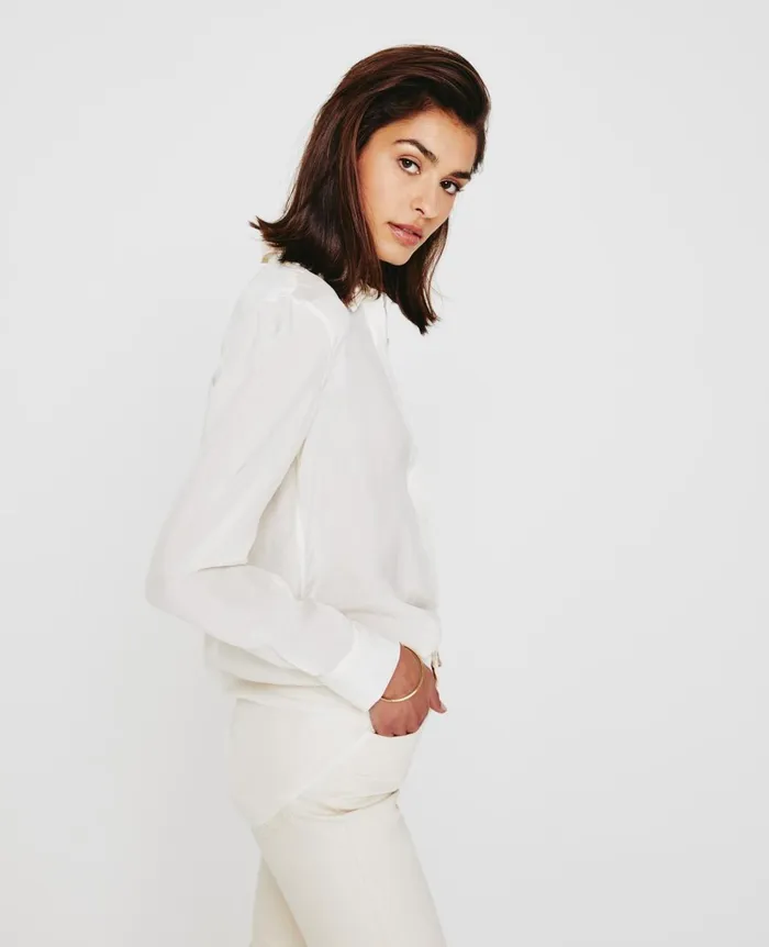 Shiela White Cream Women AG Jeans Tops and Shirts Shiela White Cream Women AG Jeans Tops and Shirts