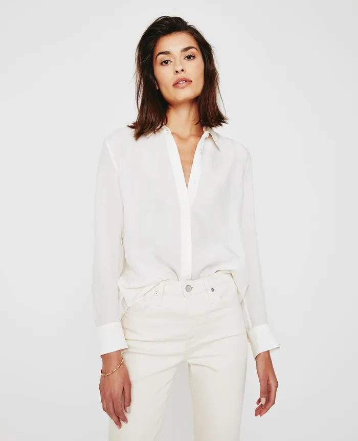 Shiela White Cream Women AG Jeans Tops and Shirts Shiela White Cream Women AG Jeans Tops and Shirts