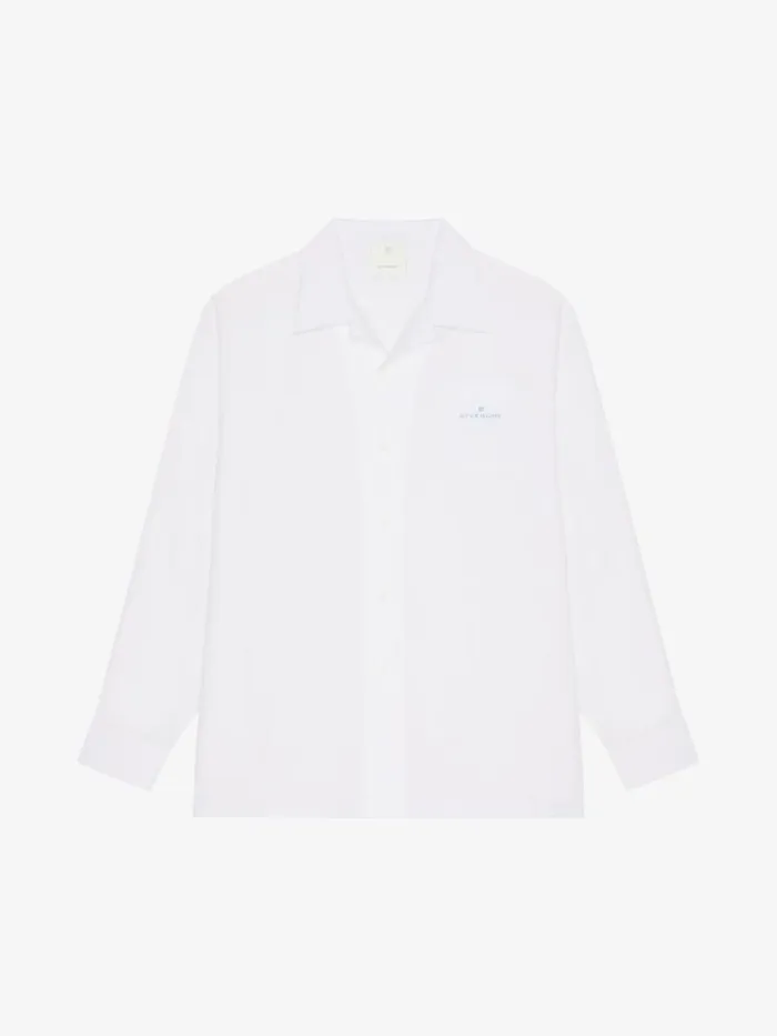 Shirt In Linen White Men Givenchy Shirts