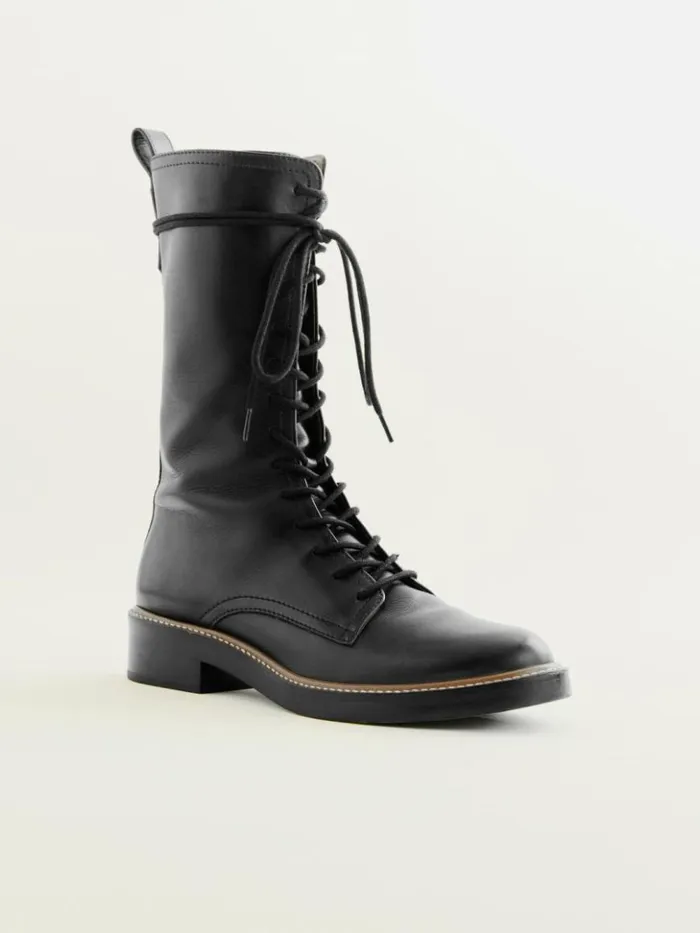 Shoes The Reformation Ada Combat Boot Black Leather