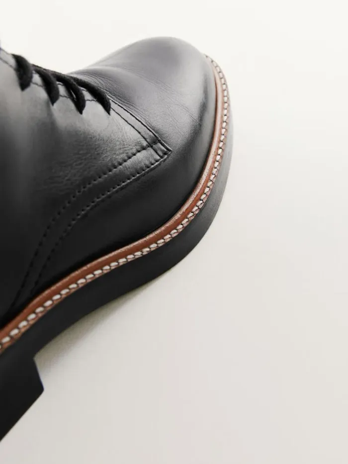 Shoes The Reformation Ada Combat Boot Black Leather
