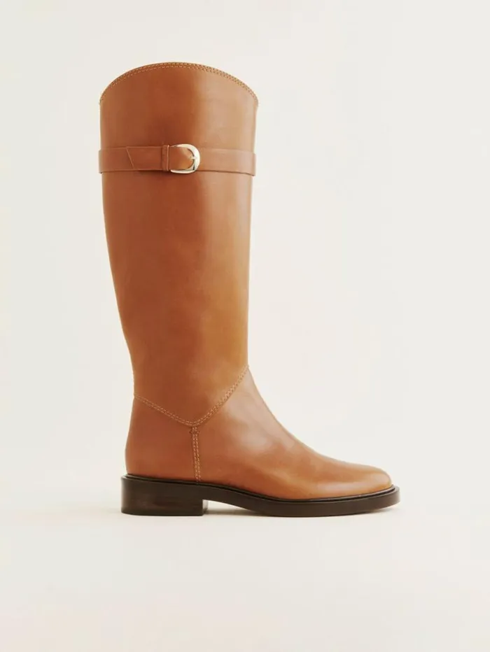 Shoes The Reformation Franklin Knee Boot Whiskey Leather