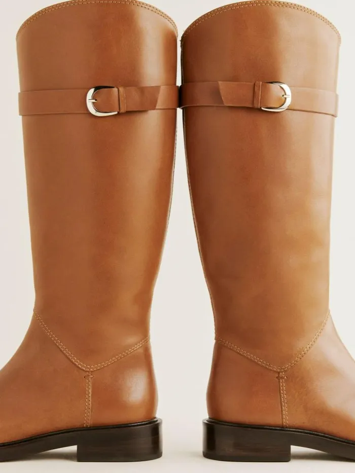 Shoes The Reformation Franklin Knee Boot Whiskey Leather