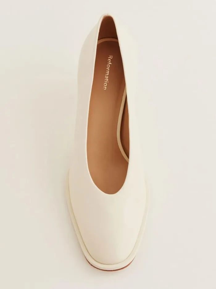 Shoes The Reformation Gracelynn Pump Parmesan Leather