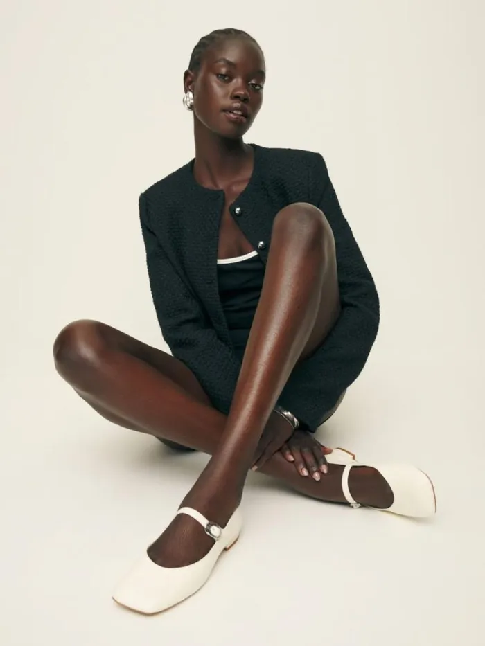 Shoes The Reformation Melissa Mary Jane Flat White Patent