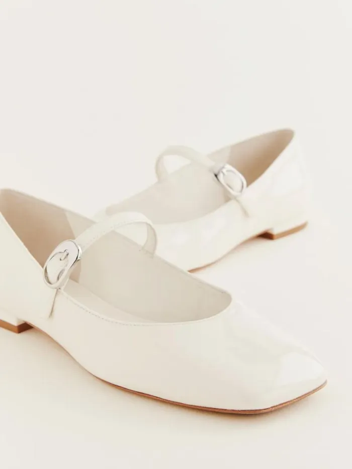 Shoes The Reformation Melissa Mary Jane Flat White Patent