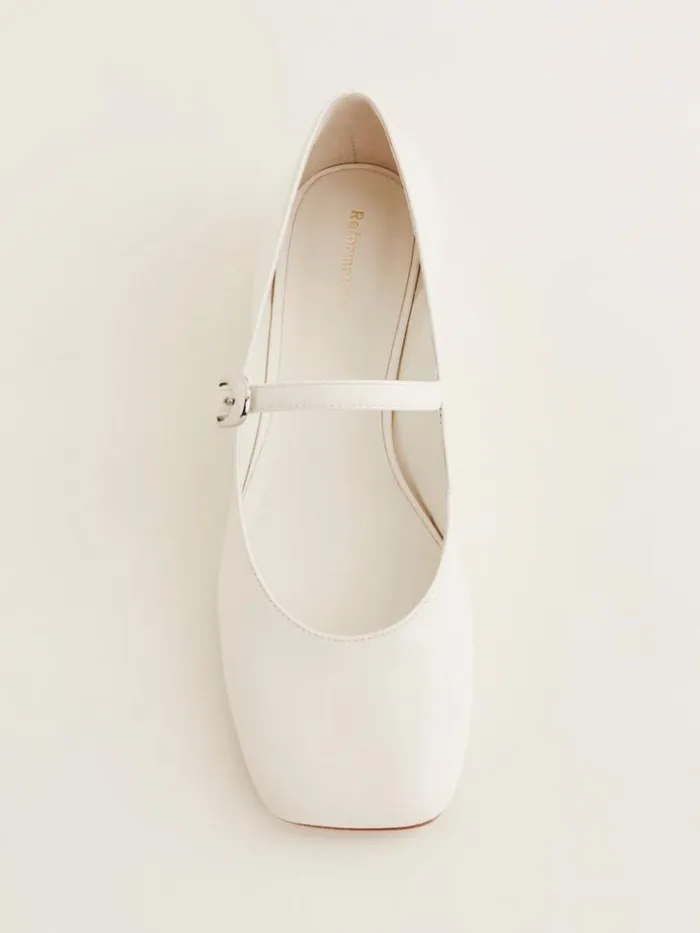 Shoes The Reformation Melissa Mary Jane Flat White Patent