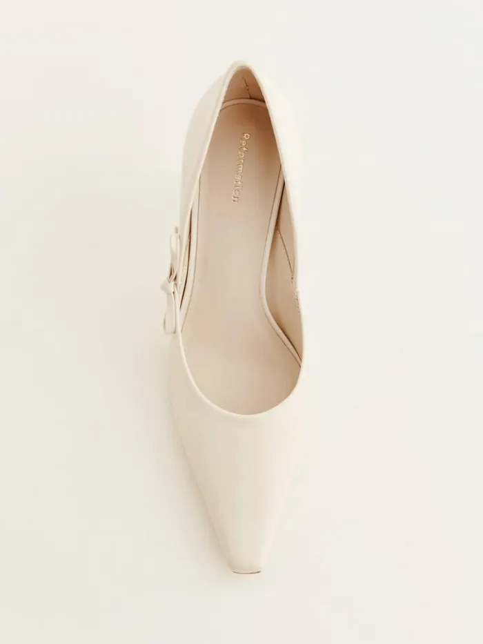 Shoes The Reformation Neve Bow Pump Almond