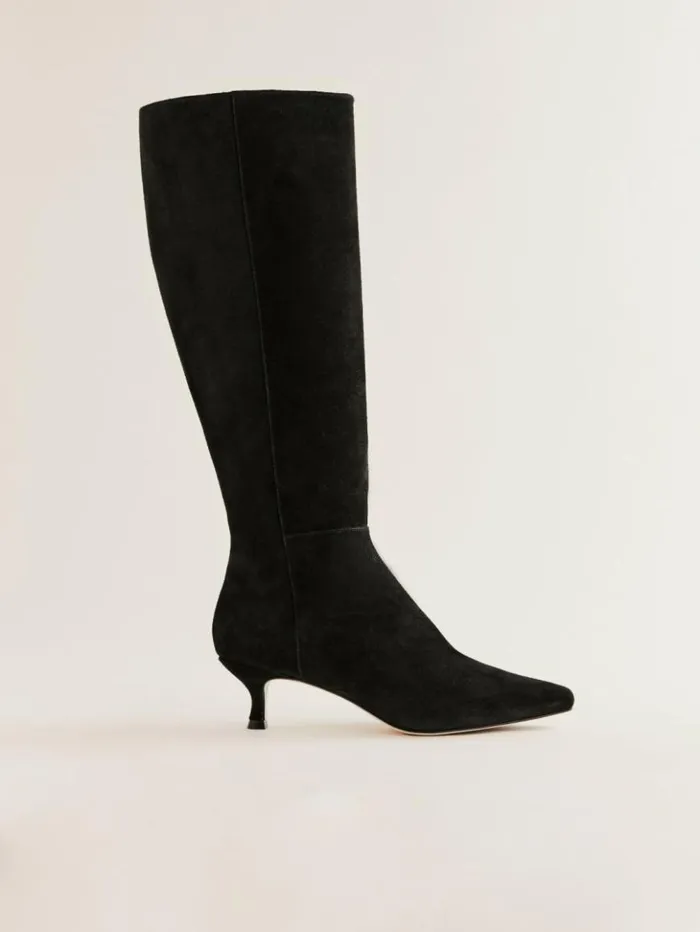 Shoes The Reformation Olya Knee Boot Black Suede