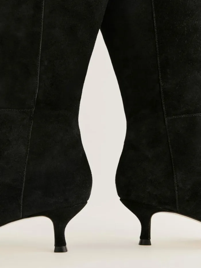 Shoes The Reformation Olya Knee Boot Black Suede