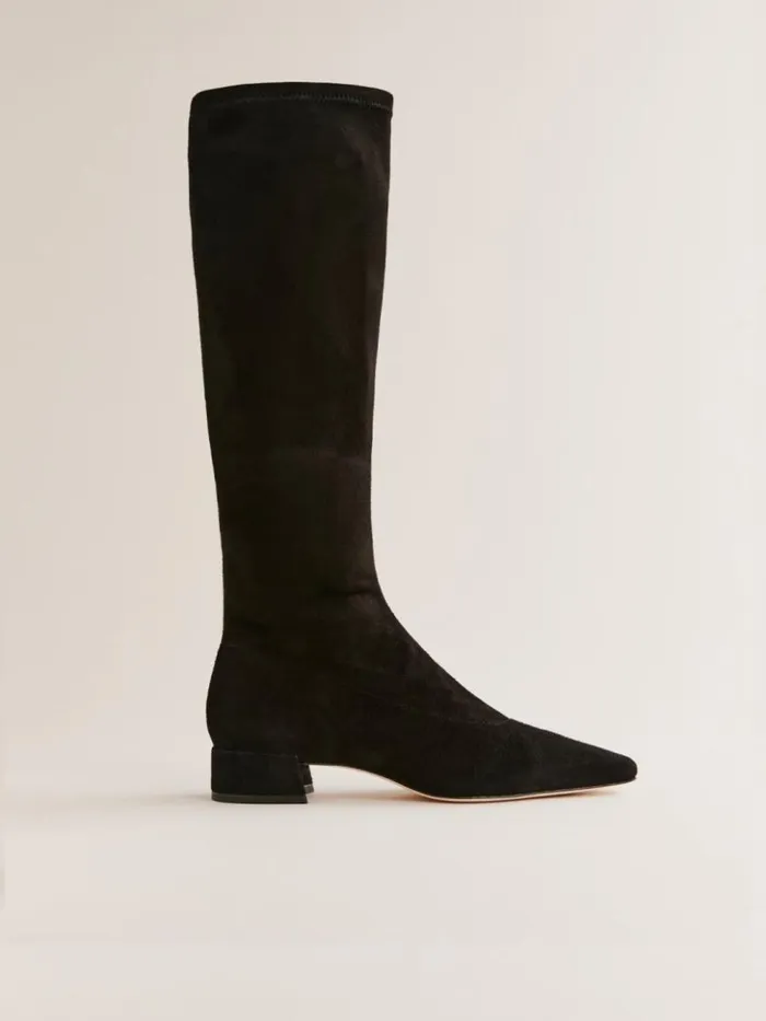 Shoes The Reformation Raven Knee Boot Black Suede