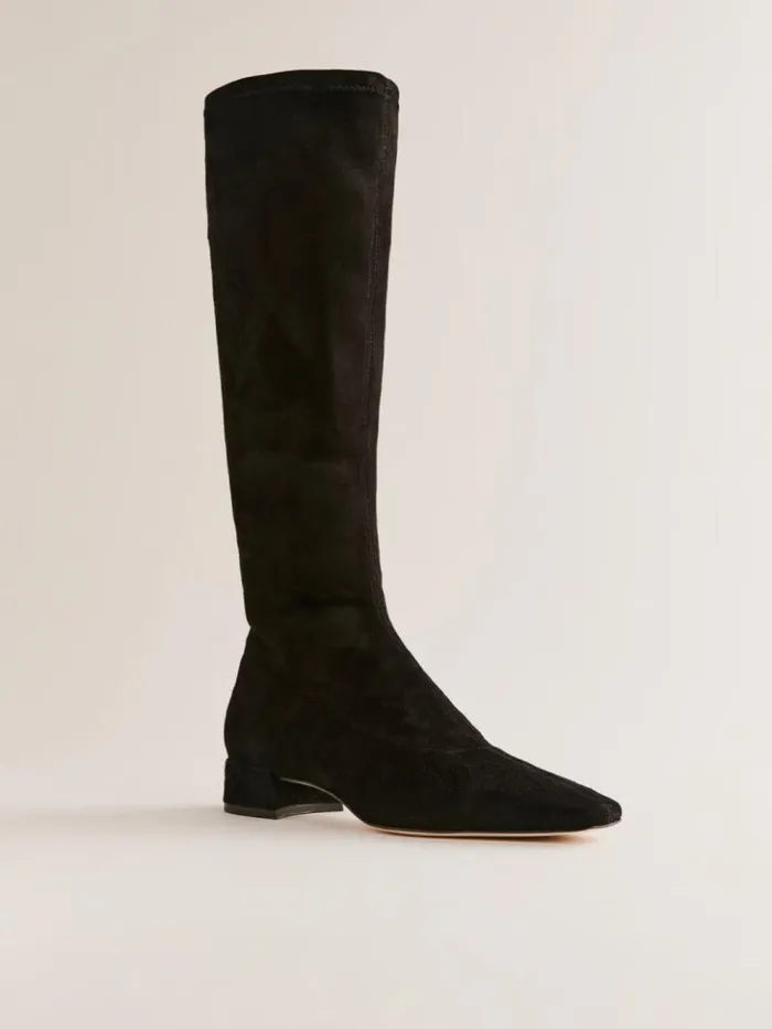 Shoes The Reformation Raven Knee Boot Black Suede