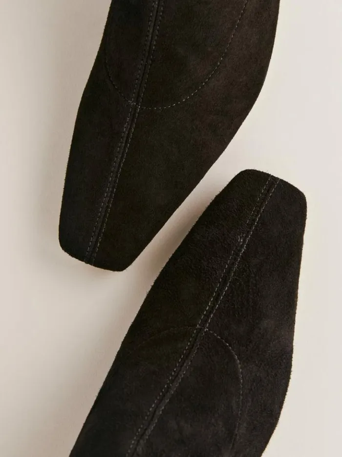 Shoes The Reformation Raven Knee Boot Black Suede