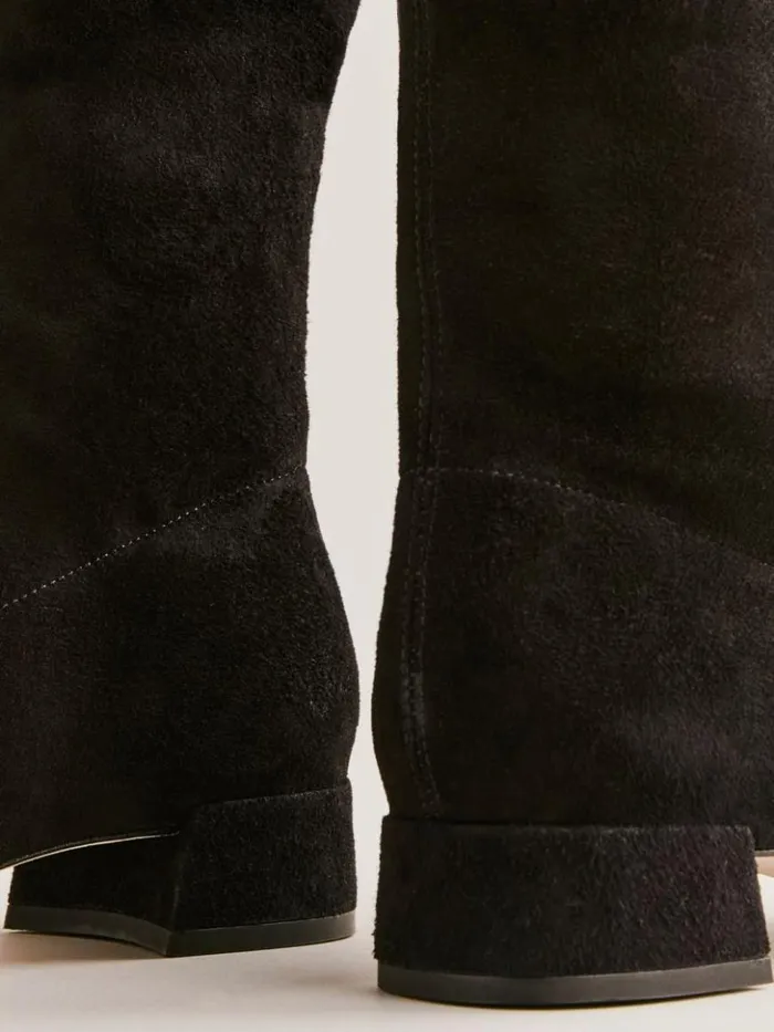 Shoes The Reformation Raven Knee Boot Black Suede
