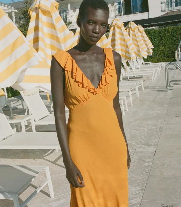 Shop ARLEEN DRESS Nasturtium Orange DEN Dresses