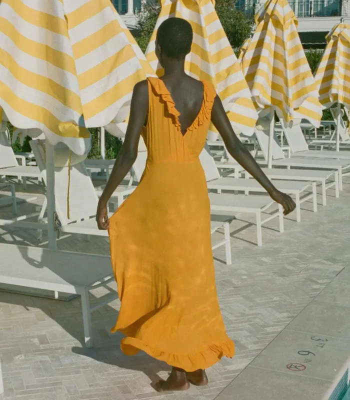 Shop ARLEEN DRESS Nasturtium Orange DEN Dresses