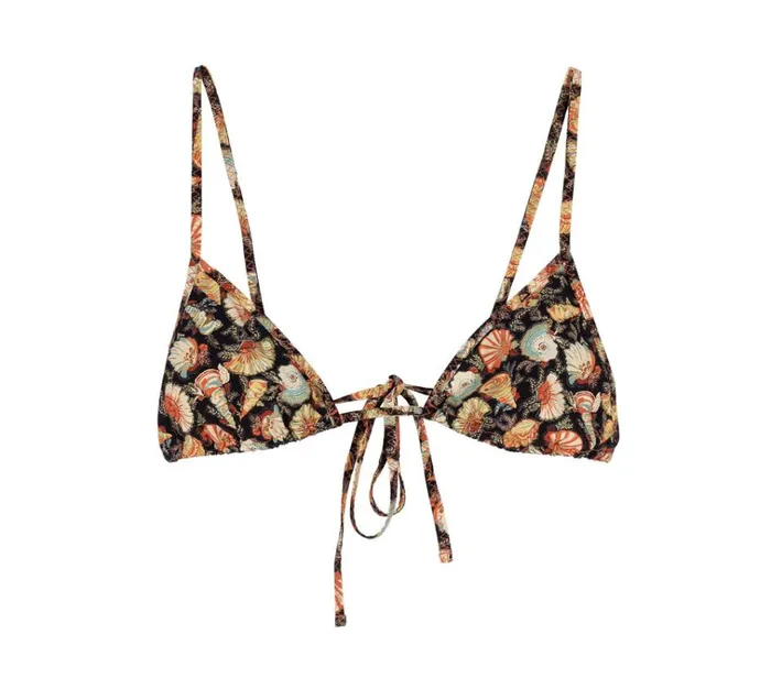 Shop CAPRI BIKINI TOP Noir Tresors De La Mer DEN Swimwear