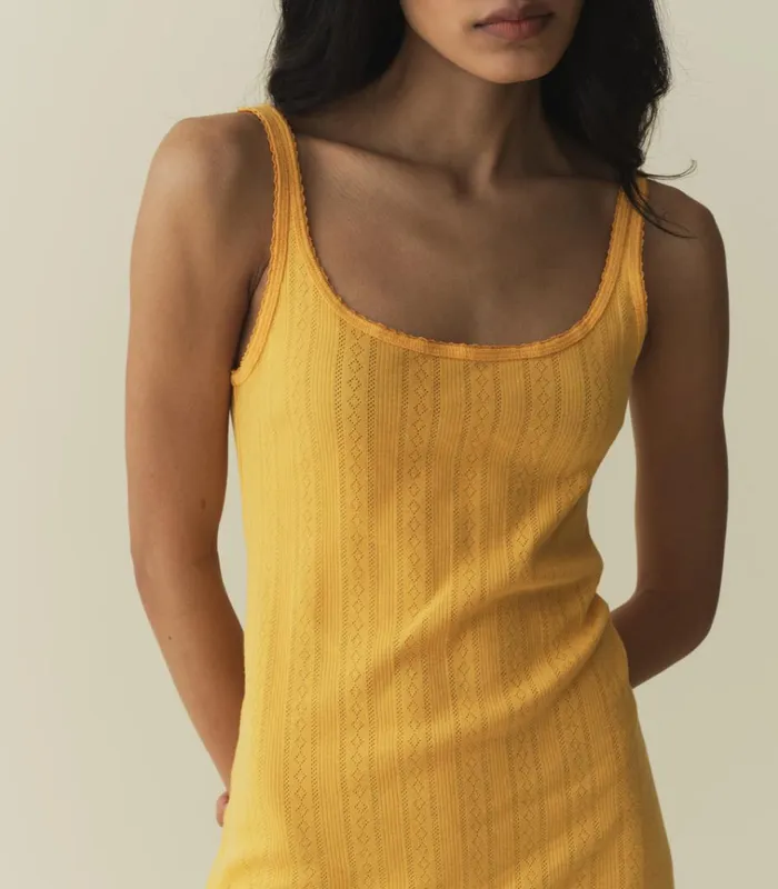 Shop CYNTHIA DRESS Jonquille Apolline Pointelle DEN Dresses