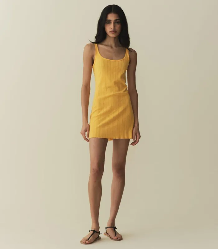 Shop CYNTHIA DRESS Jonquille Apolline Pointelle DEN Dresses