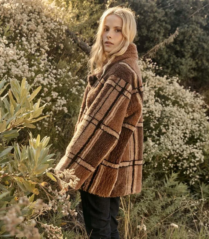 Shop EASTON COAT Charcoal Sierra Plaid DEN Jackets and Coats