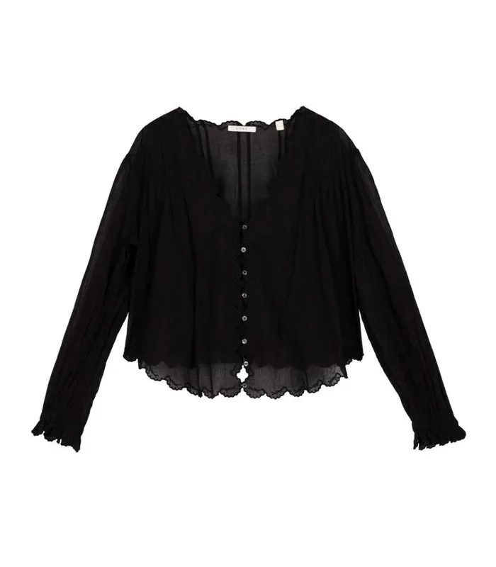 Shop ELAYNE TOP Black DEN Tops