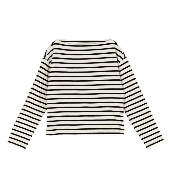 Shop IRENE TEE Black Newport Stripe DEN Tees