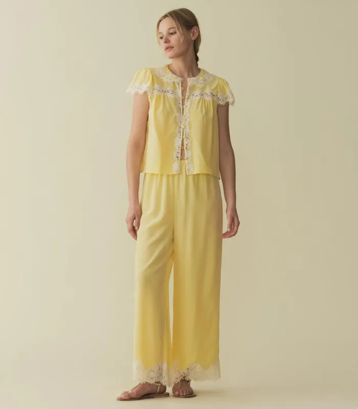 Shop JOSEPHINE TOP Yellow Rose DEN Tops