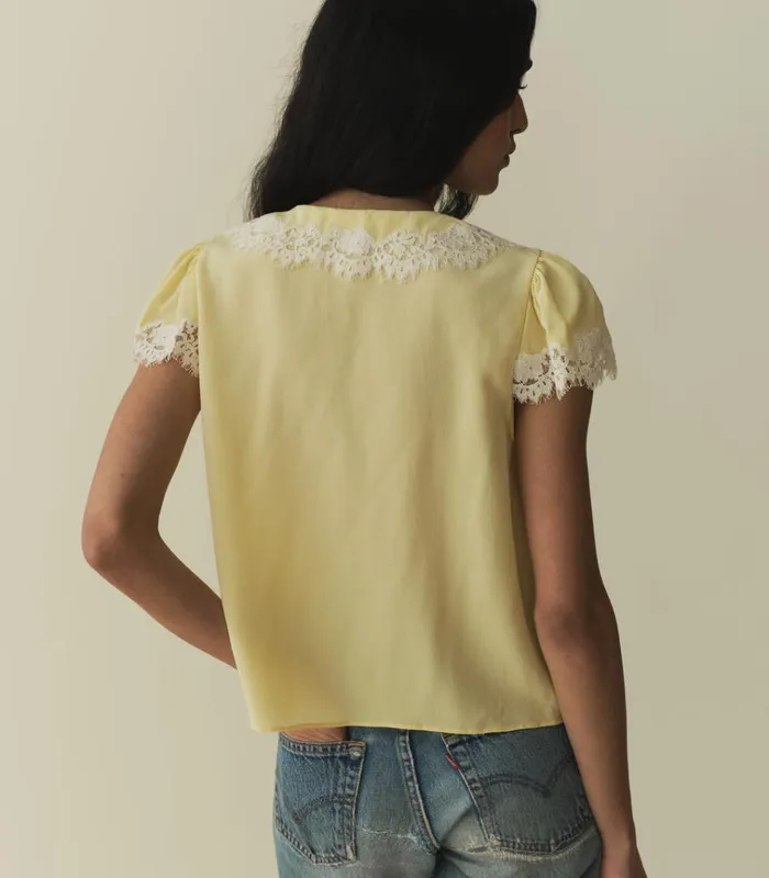 Shop JOSEPHINE TOP Yellow Rose DEN Tops