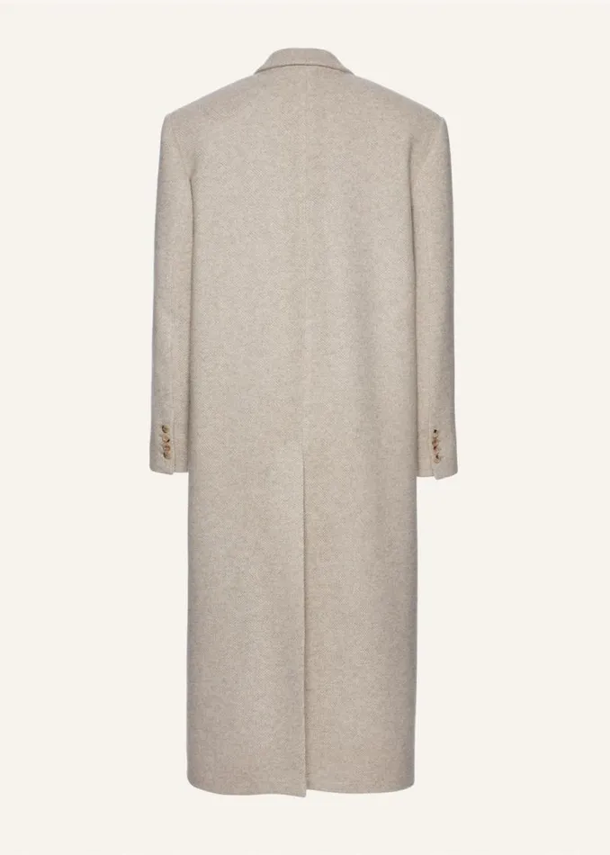 Shop Magda Butrym Coats And Jackets Cashmere Single Breasted Long Coat In Beige Shop Magda Butrym Coats And Jackets Cashmere Single Breasted Long Coat In Beige