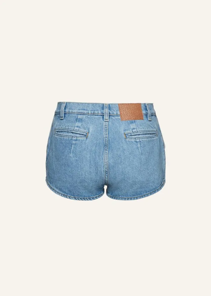 Shop Magda Butrym Denim Denim Hot Shorts In Light Blue Shop Magda Butrym Denim Denim Hot Shorts In Light Blue