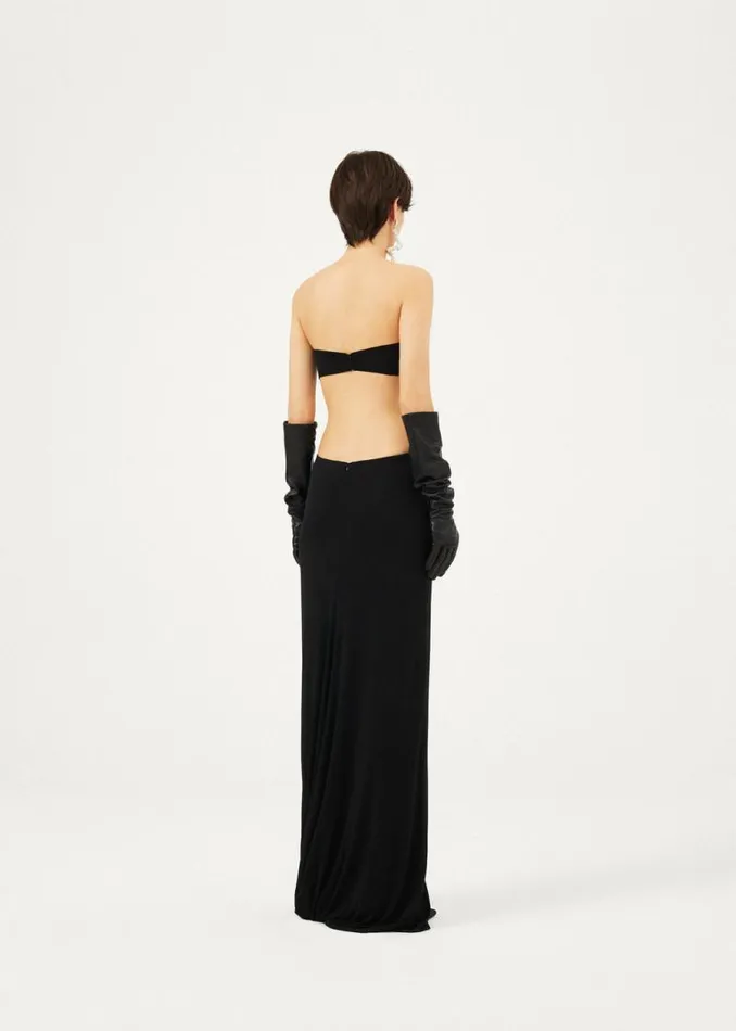 Shop Magda Butrym Dresses 3D Rose Jersey Gown In Black Shop Magda Butrym Dresses 3D Rose Jersey Gown In Black