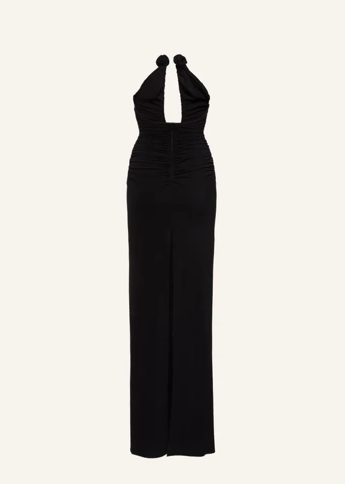 Shop Magda Butrym Dresses Strapless Plunge Maxi Dress In Black Shop Magda Butrym Dresses Strapless Plunge Maxi Dress In Black