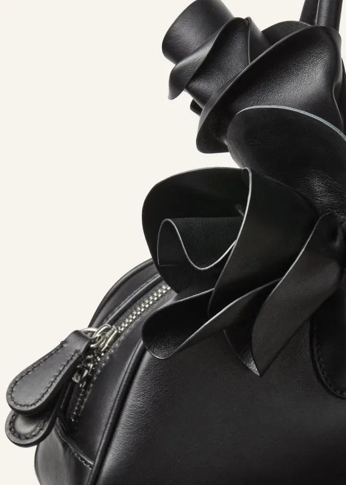 Shop Magda Butrym Handbags Brigitte Trapeze Bag In Black Leather And Silver Shop Magda Butrym Handbags Brigitte Trapeze Bag In Black Leather And Silver