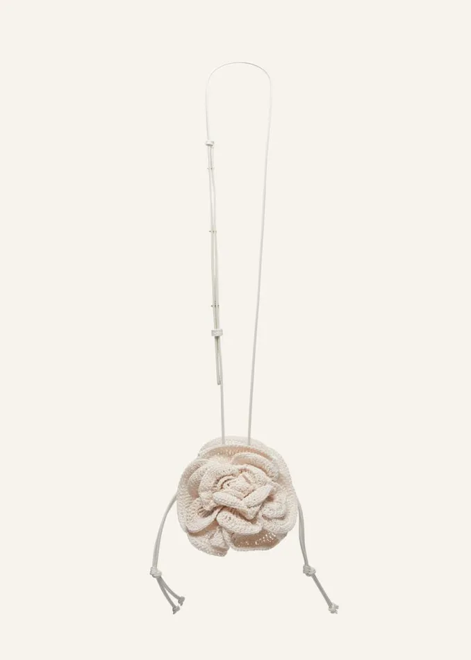 Shop Magda Butrym Handbags Magda Bag Beads Strap In Cream Crochet Shop Magda Butrym Handbags Magda Bag Beads Strap In Cream Crochet