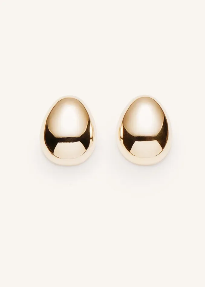 Shop Magda Butrym Jewelry Sculptural Olong Earrings In Gold