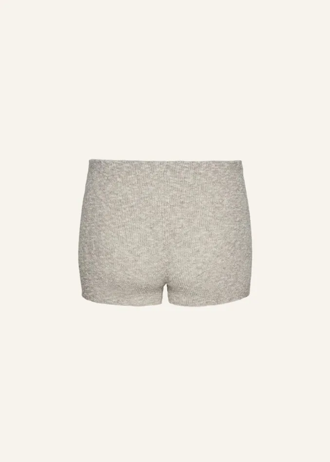 Shop Magda Butrym Pants Thin Knit Shorts In Grey Shop Magda Butrym Pants Thin Knit Shorts In Grey