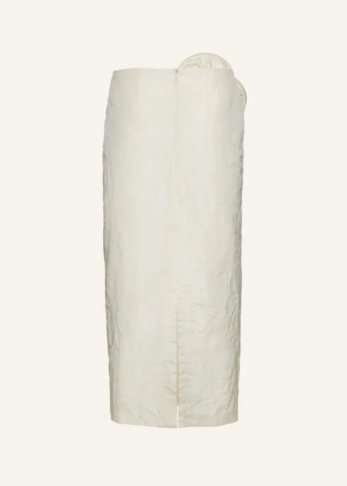 Shop Magda Butrym Skirts Taffeta Rose Appliqu Midi Skirt In Cream Shop Magda Butrym Skirts Taffeta Rose Appliqu Midi Skirt In Cream