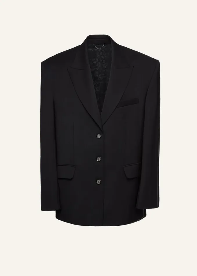 Shop Magda Butrym Tailoring And Suits Classic Oversized Blazer In Black