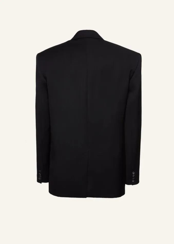 Shop Magda Butrym Tailoring And Suits Classic Oversized Blazer In Black Shop Magda Butrym Tailoring And Suits Classic Oversized Blazer In Black