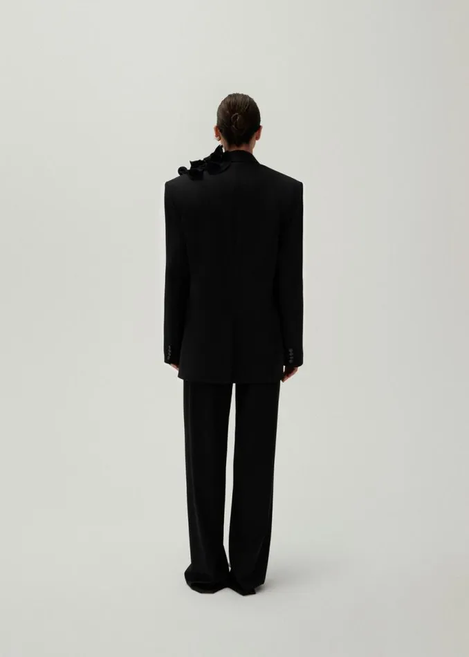 Shop Magda Butrym Tailoring And Suits Classic Oversized Blazer In Black Shop Magda Butrym Tailoring And Suits Classic Oversized Blazer In Black