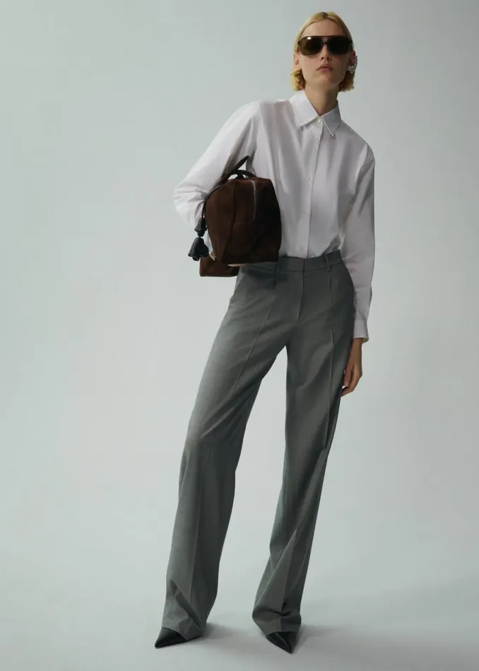 Shop Magda Butrym Tops Classic Cotton Shirt In White Shop Magda Butrym Tops Classic Cotton Shirt In White