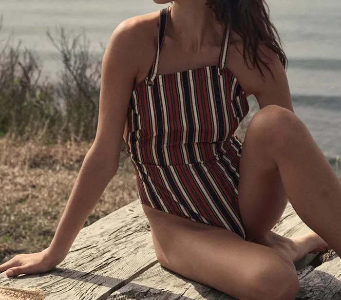 Shop MALLORCA MAILLOT Montecito Stripe DEN Swimwear