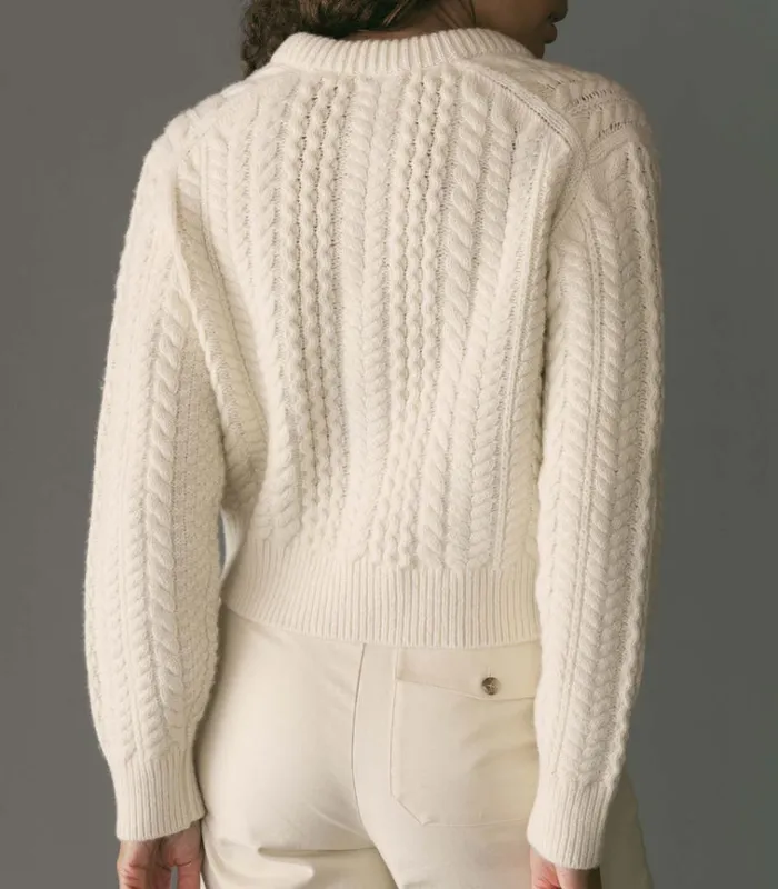 Shop MERCINA CARDIGAN Ivory DEN Knitwear