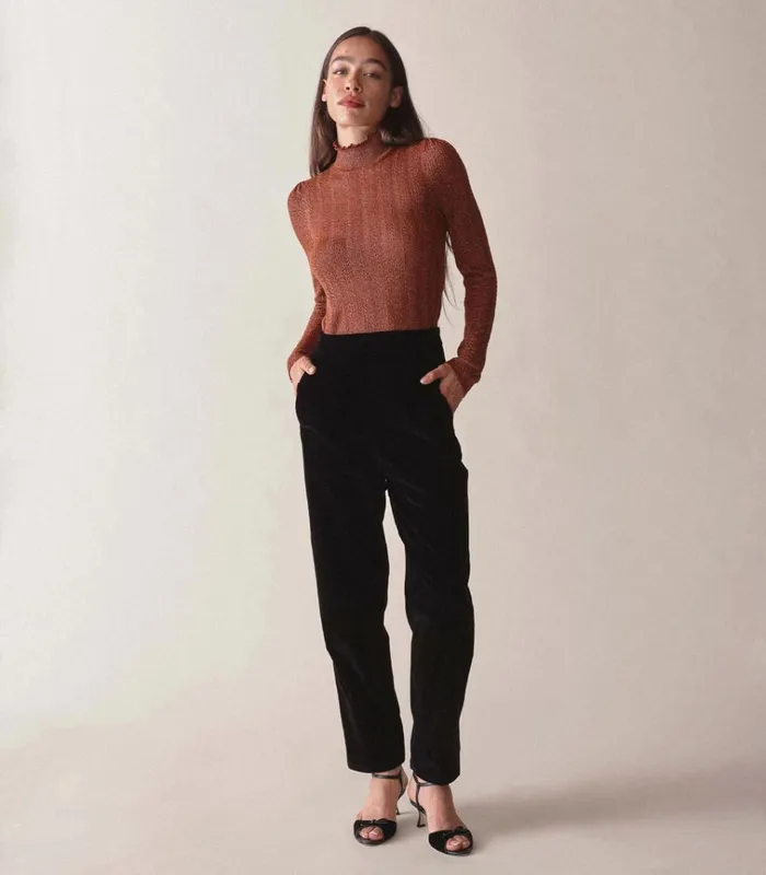 Shop MINOU TURTLENECK Persimmon DEN Knitwear