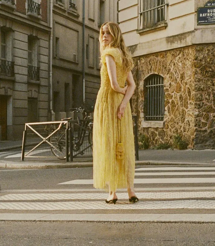 Shop PAMELINA DRESS Daffodil Yellow Lace DEN Dresses