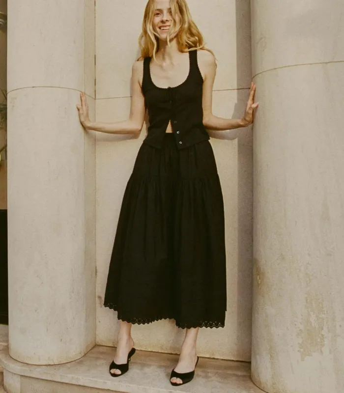 Shop SEBASTIANE SKIRT Black DEN Skirts