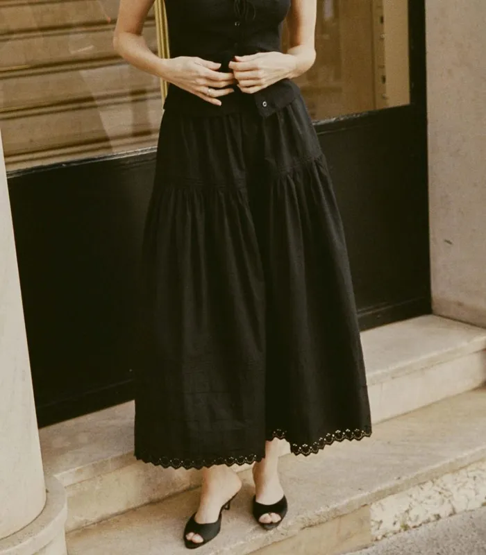 Shop SEBASTIANE SKIRT Black DEN Skirts