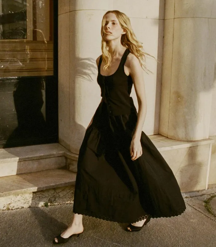 Shop SEBASTIANE SKIRT Black DEN Skirts