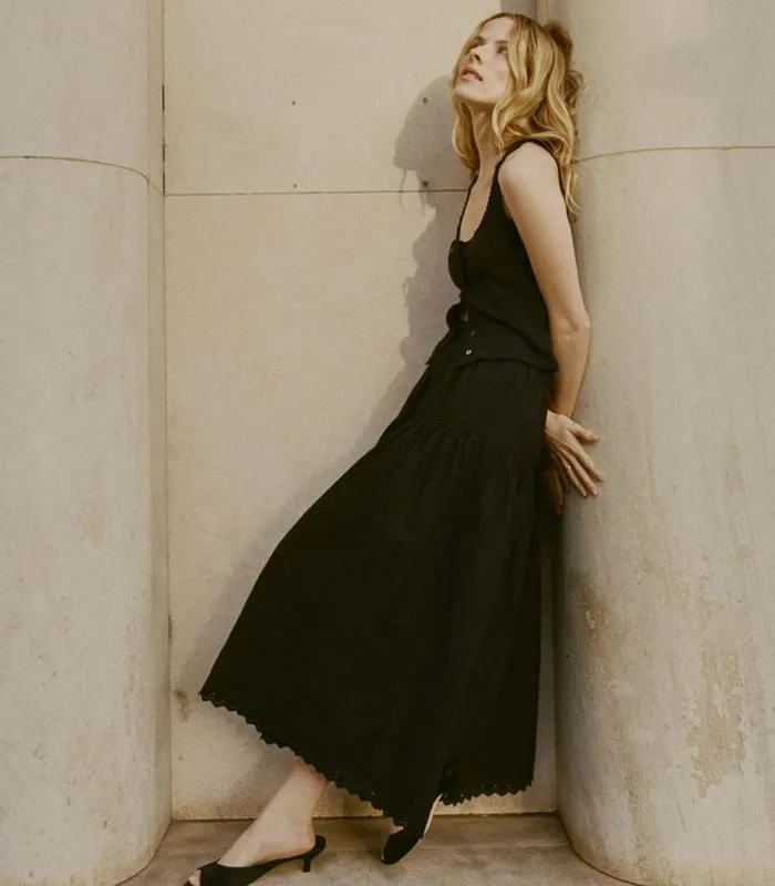 Shop SEBASTIANE SKIRT Black DEN Skirts