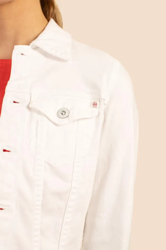 SHOP Trina Turk JACKETS and COATS AG WHITE ROBYN DENIM JACKET